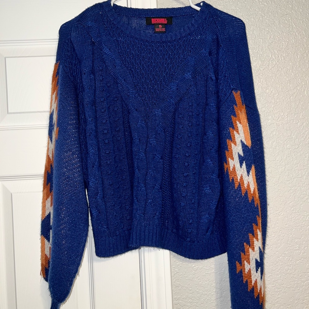 Rock and Roll Denim Sweater